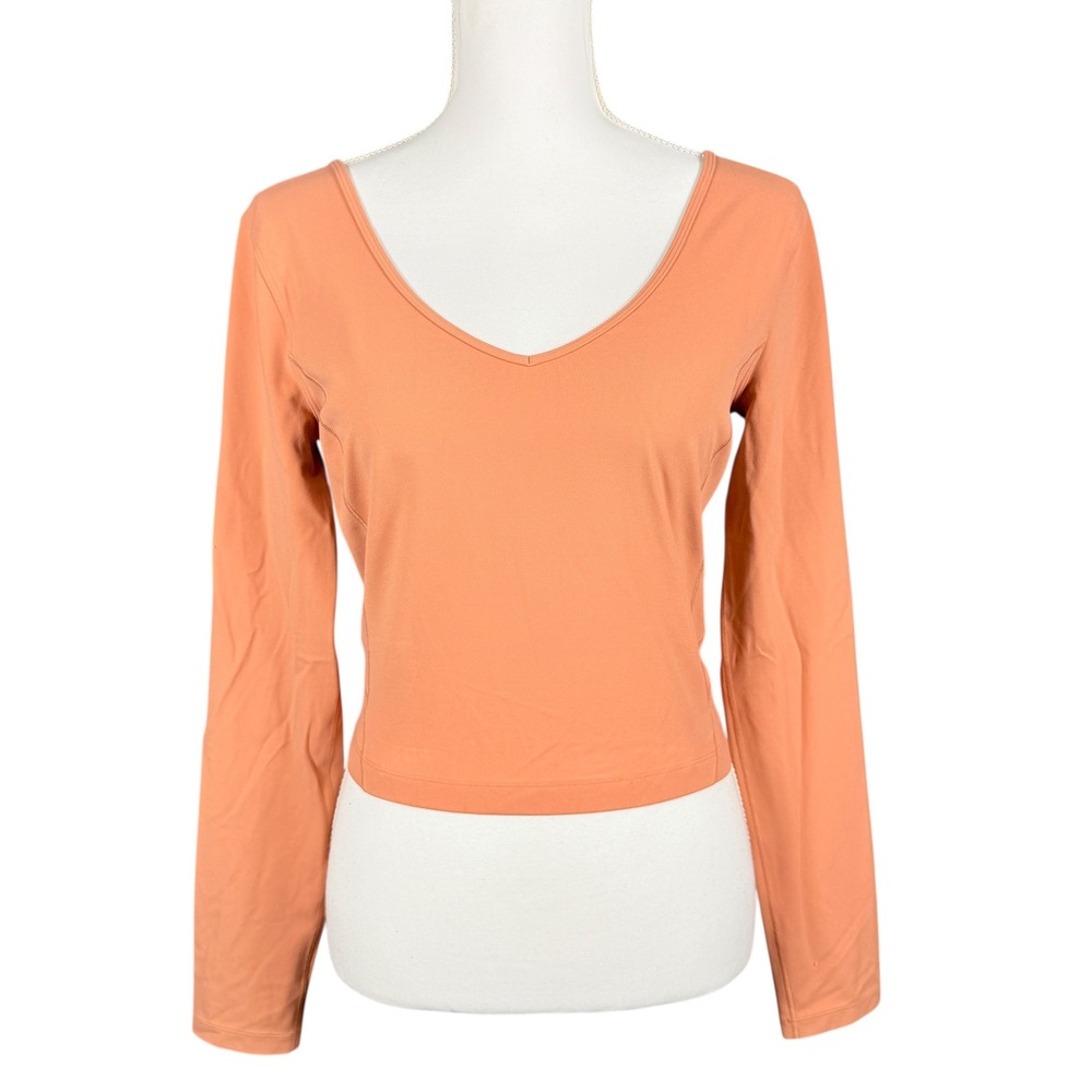 Lululemon Align Long Sleeve Cropped‎ V Neck Athleisure Top Women Medium 8